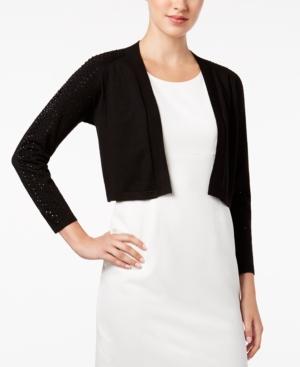 Calvin Klein Bejeweled-sleeve Shrug