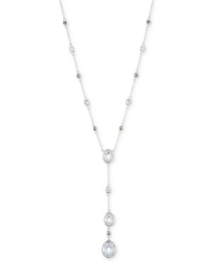 Judith Jack Sterling Silver Crystal And Marcasite Lariat Necklace