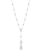 Judith Jack Sterling Silver Crystal And Marcasite Lariat Necklace