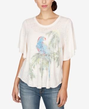 Lucky Brand Printed Elbow-sleeve Top