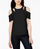 Bar Iii Cutout Cold-shoulder Top, Created For Macy's
