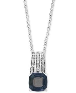 Effy Gray Spinel (2-5/8 Ct. T.w.) & Damond (1/10 Ct. T.w.) 18 Pendant Necklace In 14k White Gold
