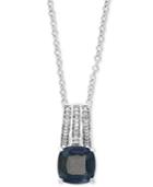 Effy Gray Spinel (2-5/8 Ct. T.w.) & Damond (1/10 Ct. T.w.) 18 Pendant Necklace In 14k White Gold