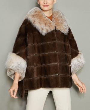 The Fur Vault Lynx-fur-trim Mink Fur Jacket