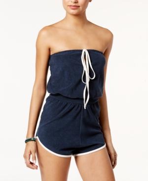 Volcom Juniors' Cityfield Strapless Terry Romper