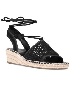 Franco Sarto Liona 2 Perforated Wedge Espadrille Sandals Women's Shoes
