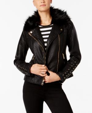 Guess Mixed-media Moto Jacket