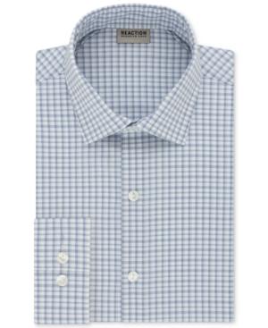 Kenneth Cole Reaction Men's Techni-cole Slim-fit Flex Collar Broadcloth Blue Dress Shirt