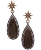 Lonna & Lilly Gold-tone Gray Stone Teardrop Earrings