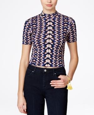 Rachel Rachel Geo-print Jacquard Pullover Crop Top