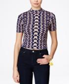 Rachel Rachel Geo-print Jacquard Pullover Crop Top