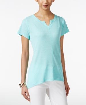 Style & Co. Ribbed High-low T-shirt, Only At Macy's