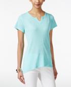 Style & Co. Ribbed High-low T-shirt, Only At Macy's
