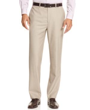 Calvin Klein Body Pants Sharkskin Flat Front Slim Fit