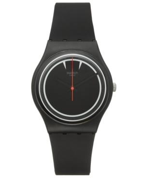 Swatch Unisex Swiss Es War Einmal Black Silicone Strap Watch 34mm Gb294