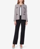 Tahari Asl Chain-trim Tweed Pantsuit