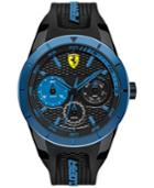 Scuderia Ferrari Men's Redrev T Black Silicone Strap Watch 44mm 830256