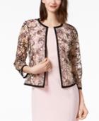 Kasper Embroidered Floral-mesh Jacket