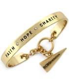 Bcbgeneration Faith Hope Charity Toggle Cuff Bracelet