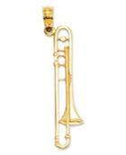 14k Gold Charm, Trombone Charm