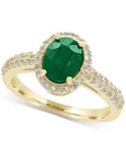 Effy Brasilica Emerald (1-1/8 Ct. T.w.) And Diamond (1/3 Ct. T.w.) Ring In 14k Gold, Created For Macy's