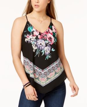 Bcx Juniors' Scarf-print Camisole Top