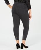 Hue Plus Size Lace-up Microsuede Skimmer Leggings
