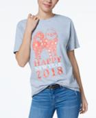 Hybrid Juniors' Happy New Year Dog Graphic T-shirt