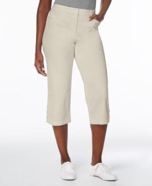 Karen Scott Button-cuff Capri Pants, Created For Macy's