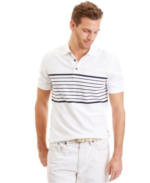 Nautica Striped Classic-fit Performance Deck Polo
