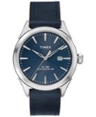 Timex Men's Chesapeake Blue Leather Strap Watch 40mm Tw2p77400jt
