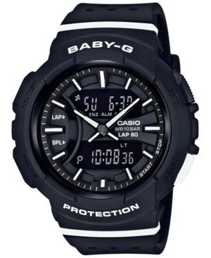 G-shock Women's Analog-digital Baby-g Black & White Resin Strap Watch 43mm