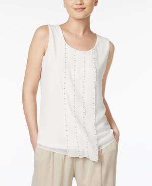 Calvin Klein Studded Scoop-neck Top