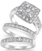 Diamond Engagement Ring Bridal Set (2 Ct. T.w.) In 14k White, Yellow Or Rose Gold