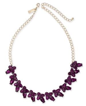 I.n.c. Gold-tone Crystal Flower Necklace, 18 + 3 Extender, Created For Macy's