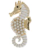 Anne Klein Gold-tone Imitation Pearl Seahorse Brooch
