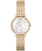 Emporio Armani Women's Gold-tone Stainless Steel Bracelet Watch 32mm Ar11007