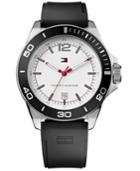 Tommy Hilfiger Men's Black Silicone Strap Watch 48mm 1790920