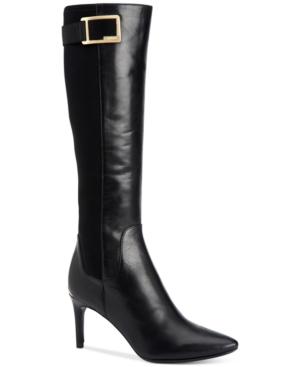 Calvin Klein Women's Jaidia Wide-calf Buckle Tall Boots Women's Shoes