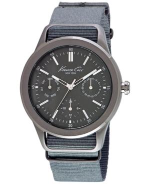 Kenneth Cole New York Men's Gray Nylon Strap Watch 44mm 10027885
