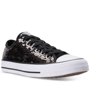 Converse Women's Chuck Taylor Ox Sequin Casual Sneakers From Finish Line
