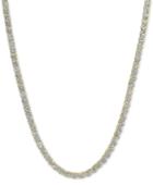 Giani Bernini Cubic Zirconia Link Collar Necklace In 18k Gold-plated Sterling Silver, Created For Macy's