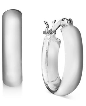Giani Bernini Sterling Silver Round Flat Hoop, 5/8