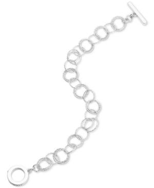Anne Klein Textured Open Link Bracelet