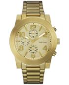Caravelle New York By Bulova Men's Chronograph Gold-tone Stainless Steel Bracelet Watch 44mm 44a105