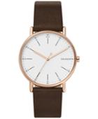 Skagen Men's Signatur Brown Leather Strap Watch 40mm, A Limited Edition