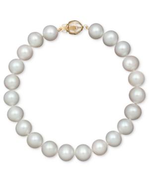 "belle De Mer Pearl Bracelet, 8"" 14k Gold Aa+ Cultured Freshwater Pearl Strand (8-9mm)"