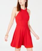 Speechless Juniors' Cutout Bow Back Fit & Flare Dress, Created For Macy's