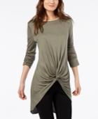 Inc International Concepts Twist-front Tunic, Created For Macy's