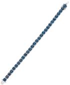 London Blue Topaz Tennis Bracelet (28 Ct. T.w.) In Sterling Silver